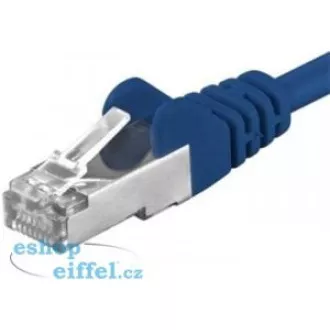 PREMIUMCORD Patch kabel CAT6a S-FTP, RJ45-RJ45, AWG 26/7 0, 25m modrá