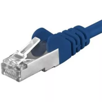 PREMIUMCORD Patch kabel CAT6a S-FTP, RJ45-RJ45, AWG 26/7 0, 5m modrá