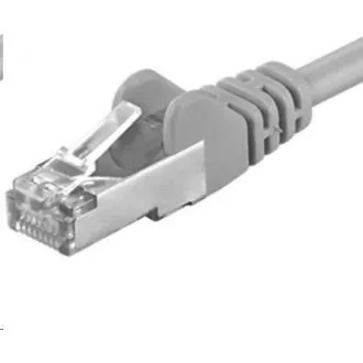 PREMIUMCORD Patch kabel CAT6a S-FTP, RJ45-RJ45, AWG 26/7 7m šedá