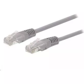 C-TECH kabel patchcord Cat5e, UTP, šedý, 5m