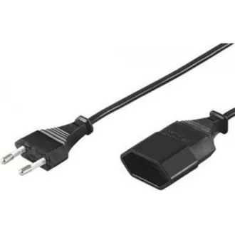 PREMIUMCORD Kabel síťový 230V, prodlužovací dvojvidlice, 2m PREMIUMCORD Kabel síťový 230V, prodlužovací dvojvidlice, 2m
