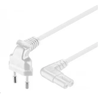 PREMIUMCORD Kabel síťový 230V k magnetofonu se zahnutými konektory 2m PREMIUMCORD Kabel síťový 230V k magnetofonu se zahnutými konektory 2m