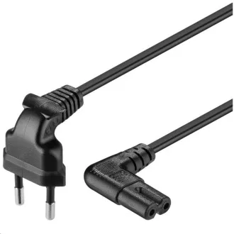 PREMIUMCORD Kabel síťový 230V k magnetofonu se zahnutými konektory 1m PREMIUMCORD Kabel síťový 230V k magnetofonu se zahnutými konektory 1m