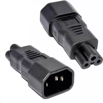 Adaptér IEC C14 na IEC C5 "trojlístek" napětí 230V, 10A Adaptér IEC C14 na IEC C5 "trojlístek" napětí 230V, 10A