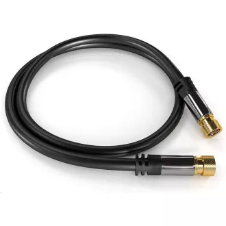 PREMIUMCORD kabel, satelitní anténní F male - F male (135 dB) 4x stíněný 3m