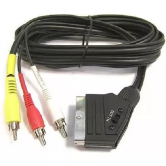PremiumCord Kabel SCART - 3xCINCH M/M 1.5m in/out přepínač PremiumCord Kabel SCART - 3xCINCH M/M 1.5m in/out přepínač