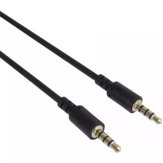 PREMIUMCORD Kabel Jack 3.5mm 4 pinový M/M 1m pro Apple iPhone, iPad, iPod PREMIUMCORD Kabel Jack 3.5mm 4 pinový M/M 1m pro Apple iPhone, iPad, iPod