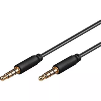 PREMIUMCORD Kabel Jack 3.5mm 4 pinový M/M 2m pro Apple iPhone, iPad, iPod PREMIUMCORD Kabel Jack 3.5mm 4 pinový M/M 2m pro Apple iPhone, iPad, iPod