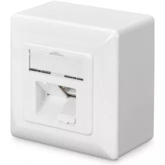 Zásuvka 2xRJ45 na omítku, STP Cat6 Zásuvka 2xRJ45 na omítku, STP Cat6