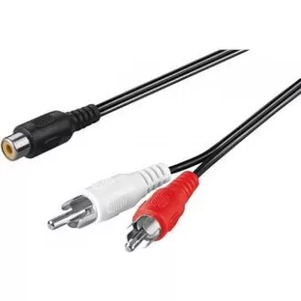 PremiumCord Kabel 1x CINCH female - 2x CINCH male 20cm PremiumCord Kabel 1x CINCH female - 2x CINCH male 20cm