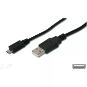 PREMIUMCORD Kabel USB 2.0 A-Micro B propojovací 0, 2m (černý)