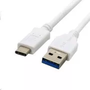 kabel C-TECH USB 2.0 AM na USB-C (AM/CM), 1m, bílá