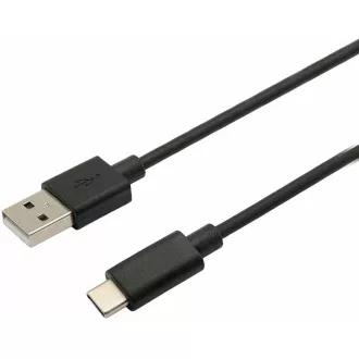C-TECH kabel USB 2.0 AM na USB-C (AM/CM), 1m, černý