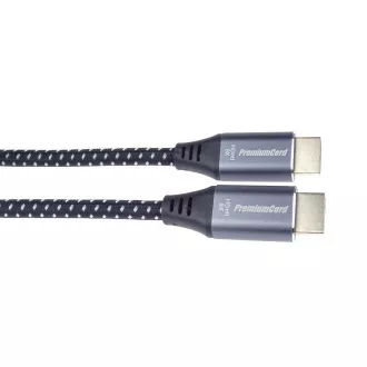 PREMIUMCORD Kabel HDMI 2.1 High Speed + Ethernet kabel 8K@60Hz, zlacené konektory, 1, 5m