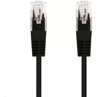 C-TECH kabel patchcord Cat5e, UTP, černý, 0, 5m