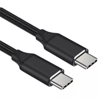 PREMIUMCORD Kabel USB-C M/M, 100W 20V/5A 480Mbps bavlněný oplet, 1, 5m