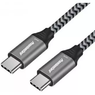 PREMIUMCORD Kabel USB-C M/M, 100W 20V/5A 480Mbps bavlněný oplet, 2m PREMIUMCORD Kabel USB-C M/M, 100W 20V/5A 480Mbps bavlněný oplet, 2m