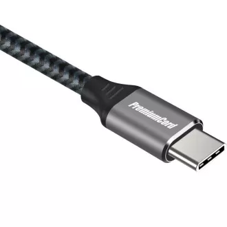 PREMIUMCORD Kabel USB 3.2 Gen 1 USB-C (M/M), bavlněný oplet, 1m PREMIUMCORD Kabel USB 3.2 Gen 1 USB-C (M/M), bavlněný oplet, 1m