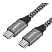 PREMIUMCORD Kabel USB 3.2 Gen 1 USB-C (M/M), bavlněný oplet, 1, 5m