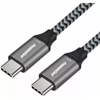 PREMIUMCORD Kabel USB-C (USB 3.2 Gen 2, 3A, 60W, 20Gbit/s) bavlněný oplet, 0, 5m PREMIUMCORD Kabel USB-C (USB 3.2 Gen 2, 3A, 60W, 20Gbit/s) bavlněný oplet, 0, 5m