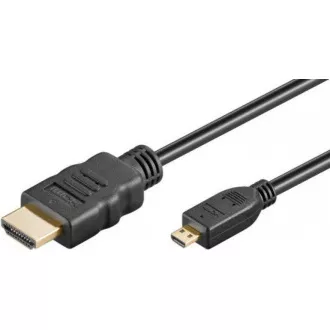 PremiumCord 4K kabel HDMI A - HDMI micro D, 1m