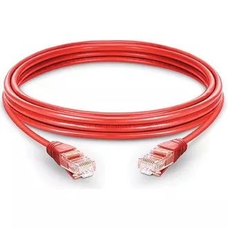 PremiumCord Patch kabel UTP RJ45-RJ45 CAT6 1m červená