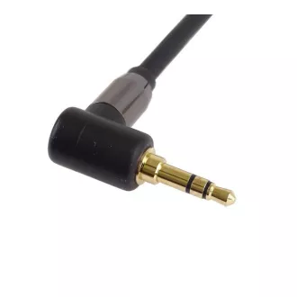 PremiumCord HQ stíněný kabel stereo Jack 3.5mm - Jack 3.5mm zahnutý 90°, 3m PremiumCord HQ stíněný kabel stereo Jack 3.5mm - Jack 3.5mm zahnutý 90°, 3m