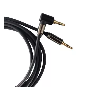 PremiumCord HQ stíněný kabel stereo Jack 3.5mm - Jack 3.5mm zahnutý 90°, 3m PremiumCord HQ stíněný kabel stereo Jack 3.5mm - Jack 3.5mm zahnutý 90°, 3m