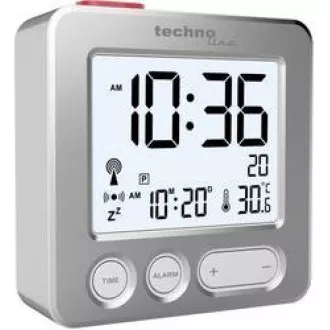 TechnoLine WT 265 digitální budík s teploměrem, stříbrný TechnoLine WT 265 digitální budík s teploměrem, stříbrný