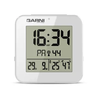 GARNI 138W - digitální budík s teploměrem a vlhkoměrem, bílá GARNI 138W - digitální budík s teploměrem a vlhkoměrem, bílá