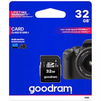 GOODRAM SDHC karta 32GB (R:100/W:10 MB/s) UHS-I Class 10 GOODRAM SDHC karta 32GB (R:100/W:10 MB/s) UHS-I Class 10