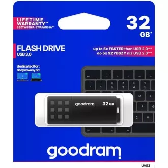 GOODRAM Flash Disk 32GB UME3, USB 3.0, černá