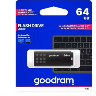 GOODRAM Flash Disk 64GB UME3, USB 3.0, černá GOODRAM Flash Disk 64GB UME3, USB 3.0, černá