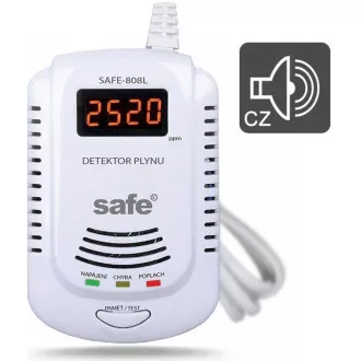 Safe Detektor hořlavých a výbušných plynů 808 - hlásič zemního plynu Safe Detektor hořlavých a výbušných plynů 808 - hlásič zemního plynu