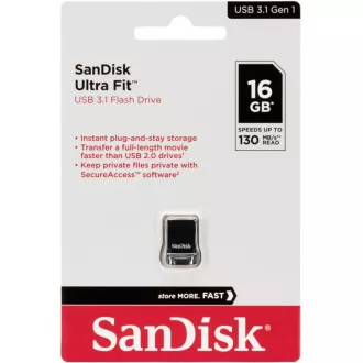 SanDisk Flash Disk 64GB Cruzer Ultra Fit, USB 3.1 SanDisk Flash Disk 64GB Cruzer Ultra Fit, USB 3.1