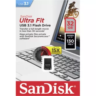 SanDisk Flash Disk 32GB Cruzer Ultra Fit, USB 3.2 SanDisk Flash Disk 32GB Cruzer Ultra Fit, USB 3.2