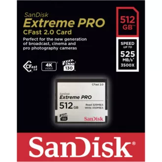 SanDisk CFAST 2.0 512GB Extreme Pro (525 MB/s VPG130) SanDisk CFAST 2.0 512GB Extreme Pro (525 MB/s VPG130)
