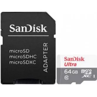SanDisk MicroSDXC karta 64GB Ultra (80MB/s, Class 10, Android) + adaptér