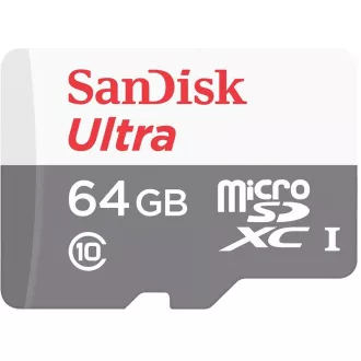 SanDisk MicroSDXC karta 64GB Ultra (80MB/s, Class 10, Android) + adaptér
