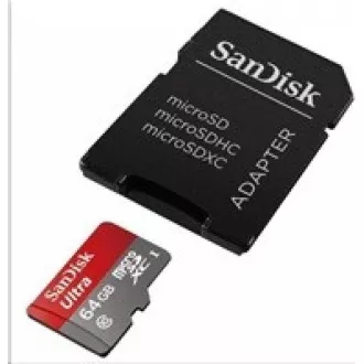 SanDisk MicroSDXC karta 512GB Ultra (100MB/s, Class 10, Android) + adaptér SanDisk MicroSDXC karta 512GB Ultra (100MB/s, Class 10, Android) + adaptér