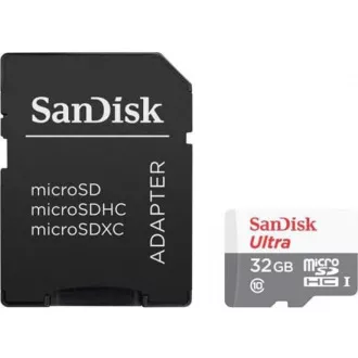 SanDisk MicroSDXC karta 32GB Ultra (120 MB/s, A1 Class 10 UHS-I, Android) + adaptér SanDisk MicroSDXC karta 32GB Ultra (120 MB/s, A1 Class 10 UHS-I, Android) + adaptér