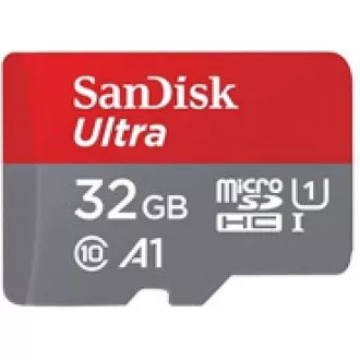 SanDisk MicroSDHC karta 32GB Ultra (120MB/s, A1 Class 10 UHS-I, Android - Tablet Packaging, Memory Zone App) + adaptér SanDisk MicroSDHC karta 32GB Ultra (120MB/s, A1 Class 10 UHS-I, Android - Tablet Packaging, Memory Zone App) + adaptér