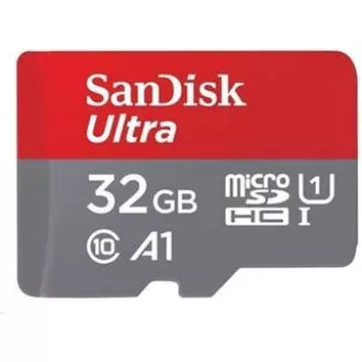 SanDisk MicroSDHC karta 32GB Ultra (120MB/s, A1 Class 10 UHS-I, Android - Tablet Packaging, Memory Zone App) + adaptér SanDisk MicroSDHC karta 32GB Ultra (120MB/s, A1 Class 10 UHS-I, Android - Tablet Packaging, Memory Zone App) + adaptér