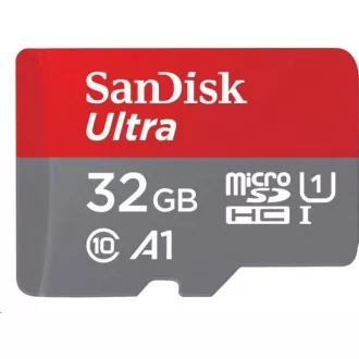 SanDisk MicroSDHC karta 32GB Ultra (120MB/s, A1 Class 10 UHS-I, Android - Tablet Packaging, Memory Zone App) + adaptér SanDisk MicroSDHC karta 32GB Ultra (120MB/s, A1 Class 10 UHS-I, Android - Tablet Packaging, Memory Zone App) + adaptér