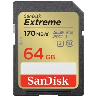 SanDisk SDXC karta 64GB Extreme (170 MB/s Class 10, UHS-I U3 V30) SanDisk SDXC karta 64GB Extreme (170 MB/s Class 10, UHS-I U3 V30)