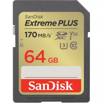 SanDisk SDXC karta 64GB Extreme PLUS (200 MB/s Class 10, UHS-I U3 V30) SanDisk SDXC karta 64GB Extreme PLUS (200 MB/s Class 10, UHS-I U3 V30)