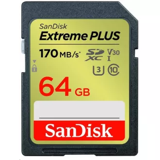 SanDisk SDXC karta 64GB Extreme PLUS (200 MB/s Class 10, UHS-I U3 V30) SanDisk SDXC karta 64GB Extreme PLUS (200 MB/s Class 10, UHS-I U3 V30)