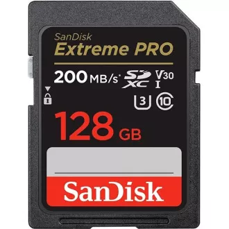 SanDisk SDXC karta 128GB Extreme PRO (200 MB/s Class 10, UHS-I U3 V30)