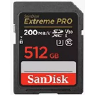 SanDisk SDXC karta 512GB Extreme PRO (200 MB/s Class 10, UHS-I U3 V30) SanDisk SDXC karta 512GB Extreme PRO (200 MB/s Class 10, UHS-I U3 V30)
