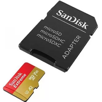 SanDisk micro SDXC karta 64GB Extreme (170 MB/s Class 10, UHS-I U3 V30) + adaptér SanDisk micro SDXC karta 64GB Extreme (170 MB/s Class 10, UHS-I U3 V30) + adaptér